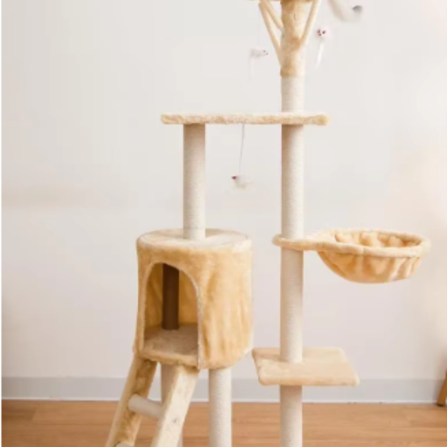 Torre Árbol Con Casa Rascador Juguete De Gatos