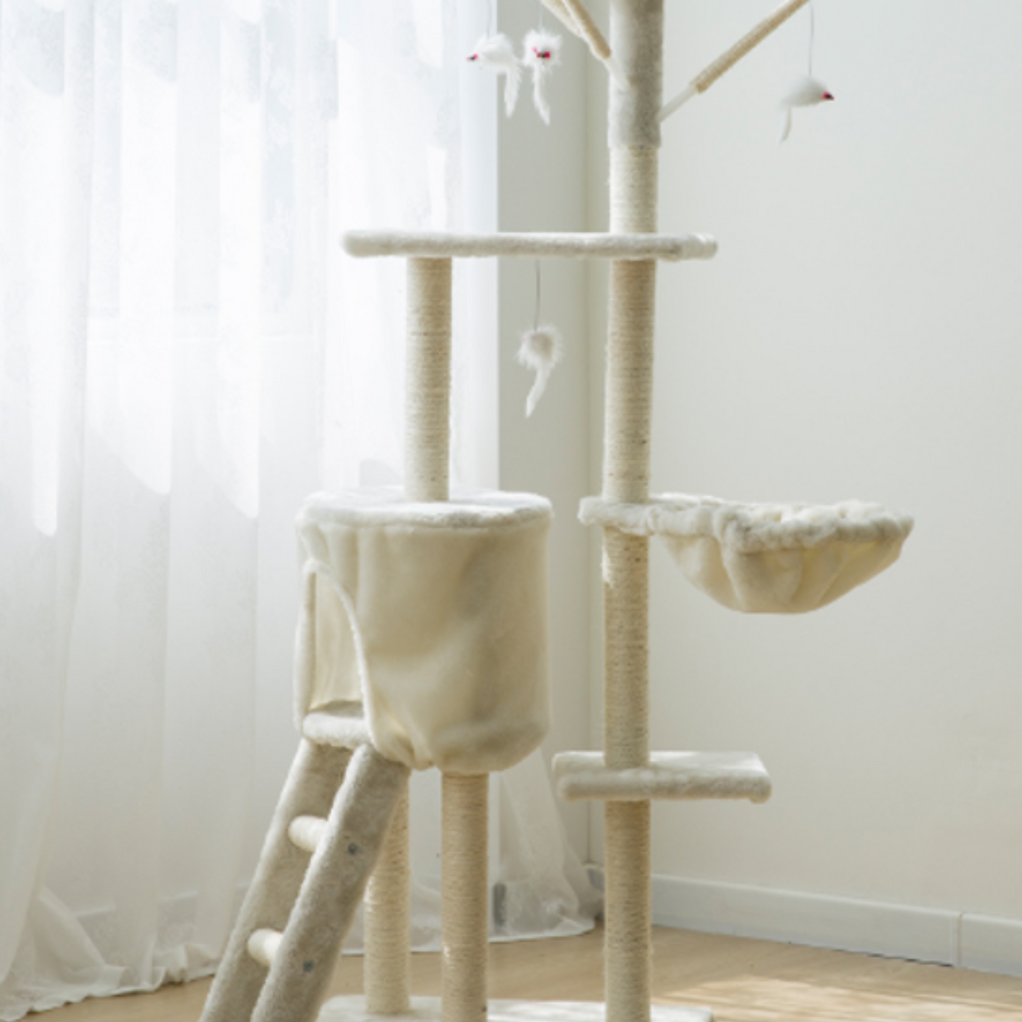 Torre Árbol Con Casa Rascador Juguete De Gatos